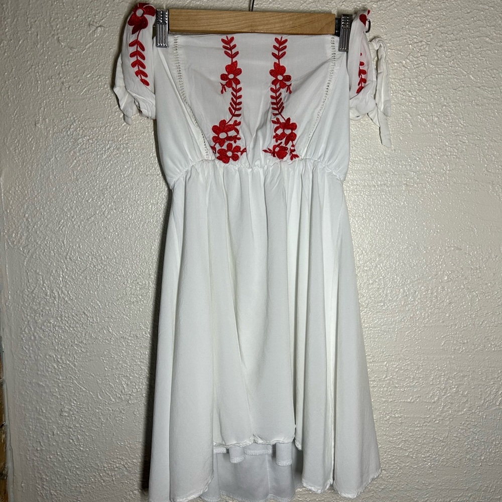 Chic Off Shoulder White Dress by QiaoMeiJiaRen
